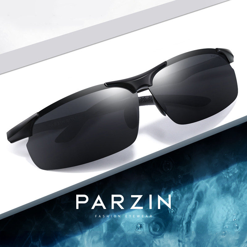 Parson Polarized Sunglasses Men's Metal Aluminum Magnesium Large Frame Riding Driving Glasses Movement Tide Sunglasses 8003-Taobao