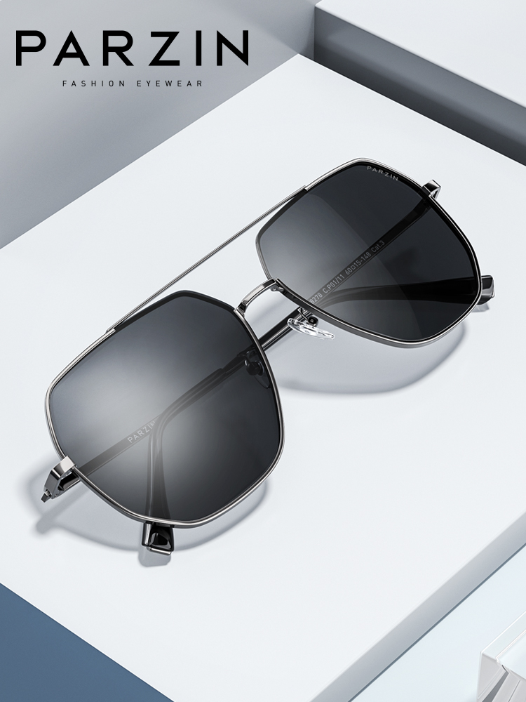Parsons polarized sunglasses men's metal big frame driving special driving mirror Korean version of the tide sunglasses sunscreen 8278