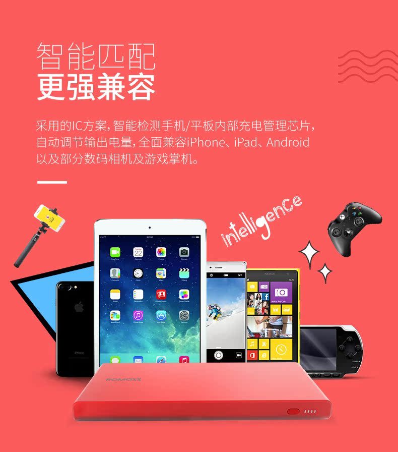 ROMOSS / Roman Shi Fashion Youth Edition 10000 mAh sạc ngân hàng điện thoại di động - Ngân hàng điện thoại di động sạc dự phòng black shark