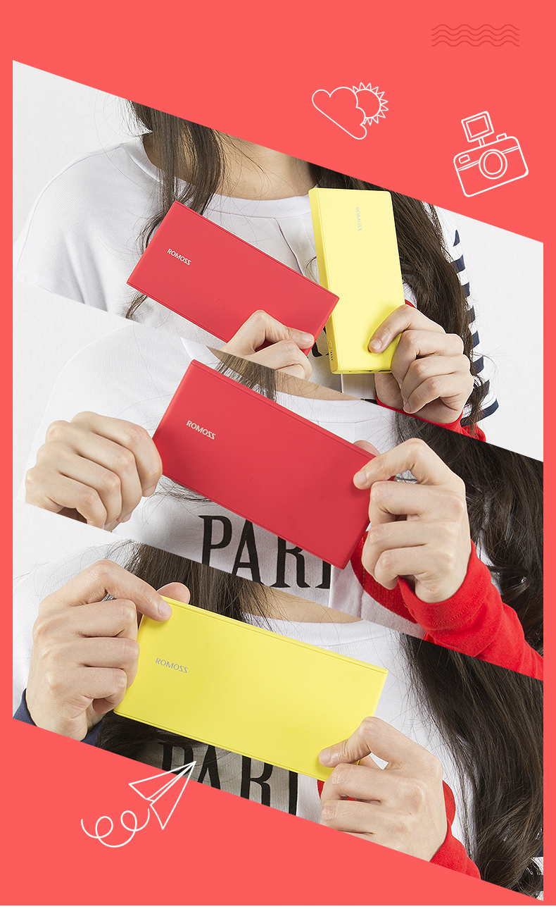 ROMOSS / Roman Shi Fashion Youth Edition 10000 mAh sạc ngân hàng điện thoại di động - Ngân hàng điện thoại di động sạc dự phòng black shark