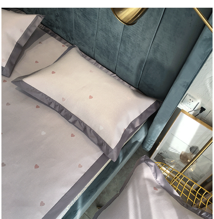 Thảm lụa ba mảnh giường 1,8 m Han Fang thảm y tế 1,5m1,2 trẻ em có thể giặt gấp điều hòa mat - Thảm mùa hè chiếu nằm điều hòa