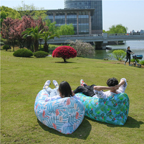 Outdoor inflatable sofa lazy air air cushion mattress portable single lying chair music festival Net red picnic