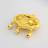 Качественный золотой детский защитный амулет, ожерелье, подвеска, колокольчик