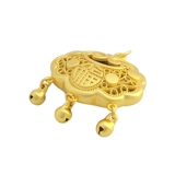 Качественный золотой детский защитный амулет, ожерелье, подвеска, колокольчик