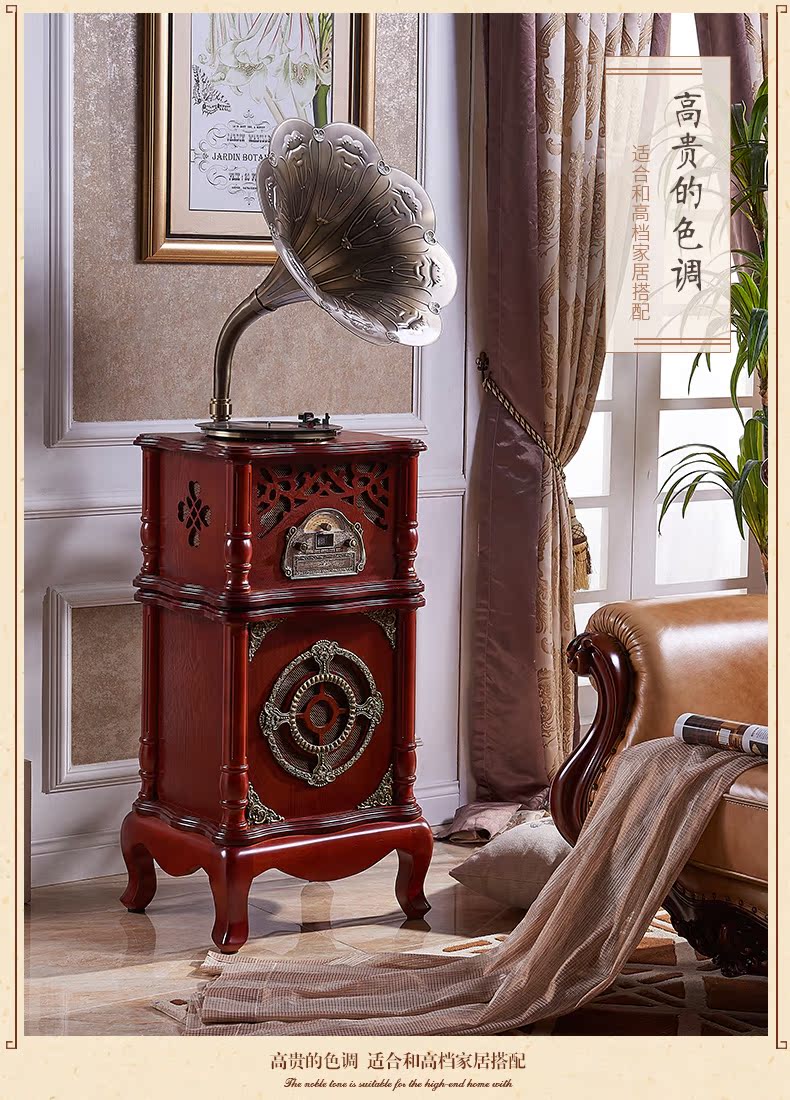 máy nghe nhạc đĩa than victrola Ming 167 máy ghi âm cổ điển retro máy ghi âm retro loa lớn âm thanh phòng khách hộ gia đình ghi âm châu Âu - Máy hát đầu đĩa than denon dp 3000