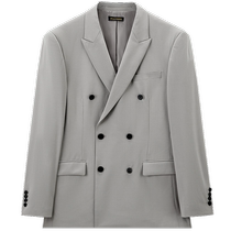 (Same style in the mall) PEACEBIRD Mens 2024 Autumn New Double-breasted Wool Suit B1BAE3X10