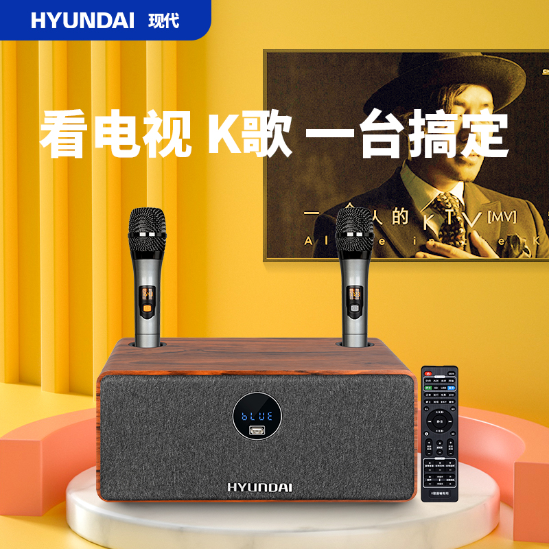Modern Home Cinema KTV Sound suit Home Full Living room Karok Machine Wireless Microphone Even TV Small ksong Microphone singing General device Phone Bluetooth speaker