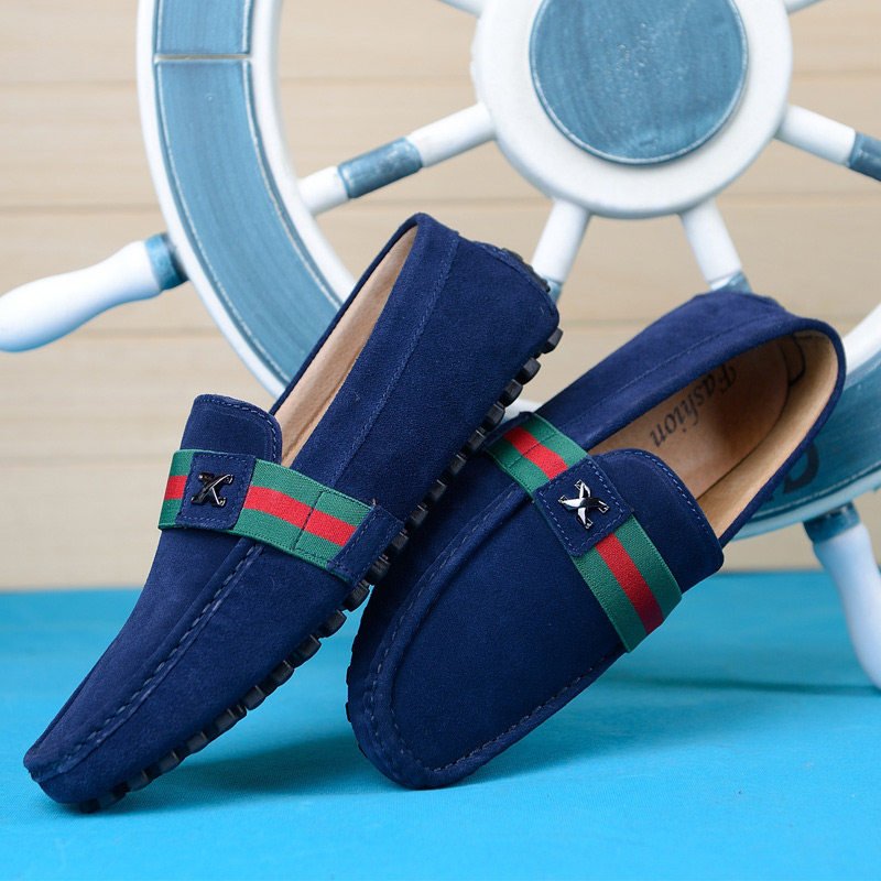 Newbinson spring beanie shoes men's shoes suede men's casual shoes Korean version trend leather shoes breathable driving shoes