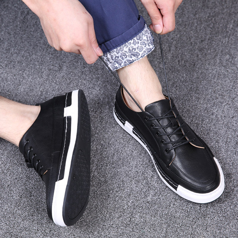 Spring new men's shoes Trend casual shoes 100 hitch Korean version men's board shoes Brock Inn damp shoes Man breathable