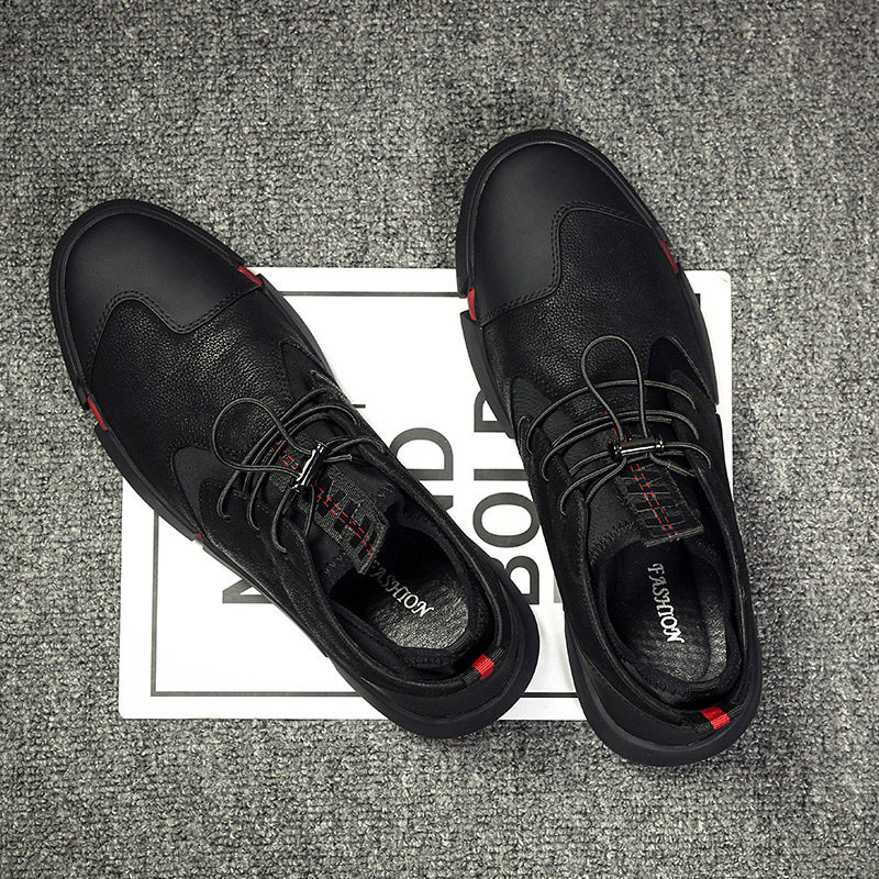 2022 new men's shoes spring breathable casual shoes Korean version of the trend men's shoes all-match British leather shoes trendy shoes