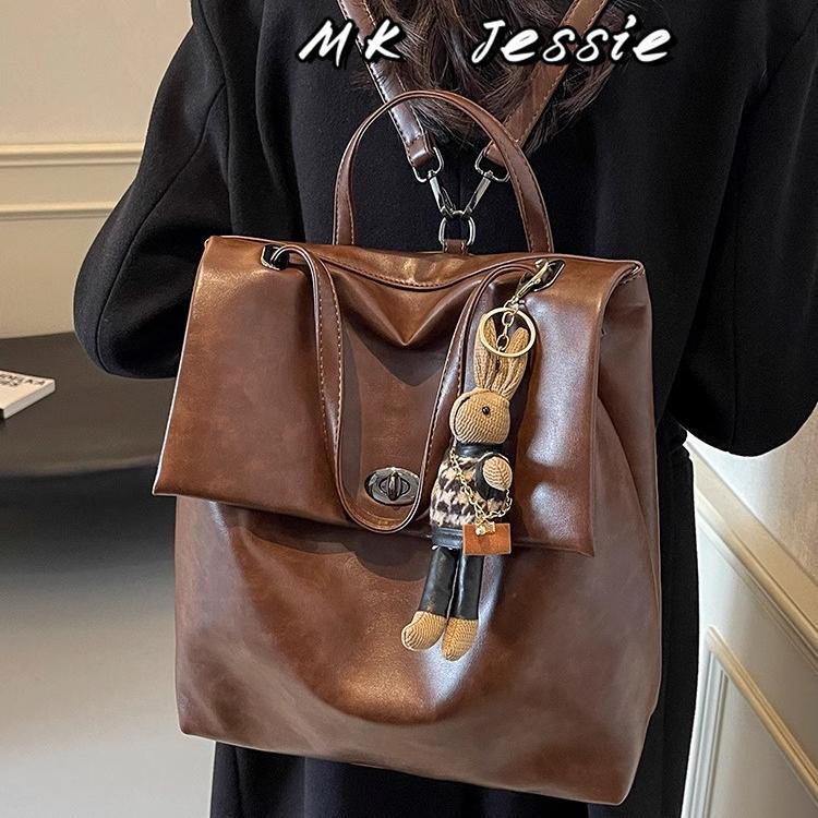 Mk Jessie Genuine Trendy Genuine Leather Backpack for Women, Melard Travel Bag, Mountaineering Bag, Fashionable Handbag