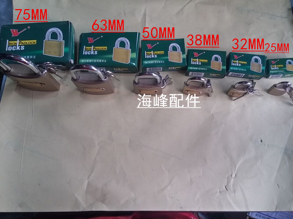 Hongyan lock with pure copper padlock, waterproof anti - rust copper lock lock of large iron door lock