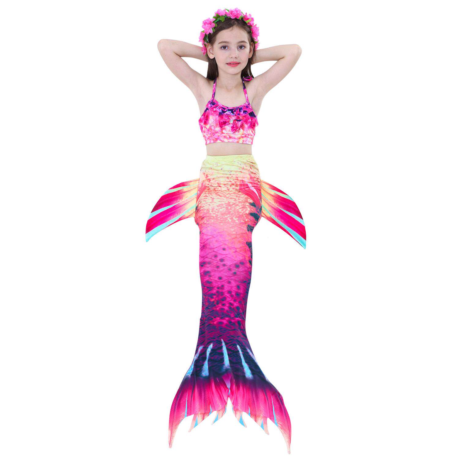 Купальный костюм / плавки 儿童美人鱼性格泳衣泳装比基尼欧美沙滩温泉三件套游泳衣夏装 Other