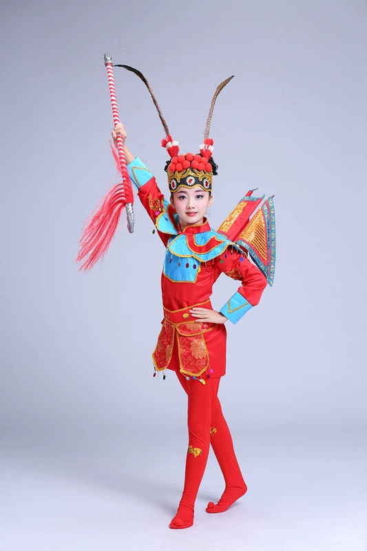 Qiao Hua Dan trang phục trẻ em của Bắc Kinh opera trang phục có một trang phục khiêu vũ Xiaohuadan trẻ em drama trang phục