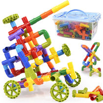 Water pipeline block children plugged 3 year old baby 2 splice assembly 4 boys and girls 6 boys intelligent puzzle toys