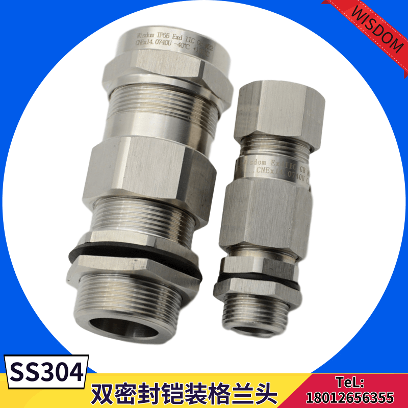 Weide stainless steel clamping stuffing box waterproof cable joint double seal single seal armored explosion-proof gland head