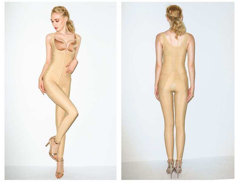 Áo lót không tay của phụ nữ một mảnh quần bodysuits mở dây đai dài bụng áo dây đai giảm béo đồ lót body định hình giảm eo
