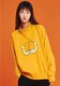 Korean drama Weightlifting Fairy Kim Bok-joo Lee Sung Kyung same style yellow Garfield loose pullover casual sweatshirt for couple women