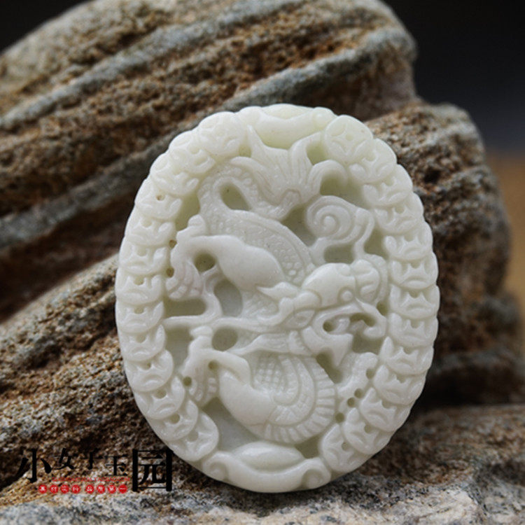 Jade pendant blue field jade fine dragon pendant zodiac dragon pendant dragon teng four seas jade pendant jade pendant