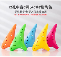 Ocarina 12 holes 6 holes AC alto C key resin beginner entry childrens teaching designated Xinjiang