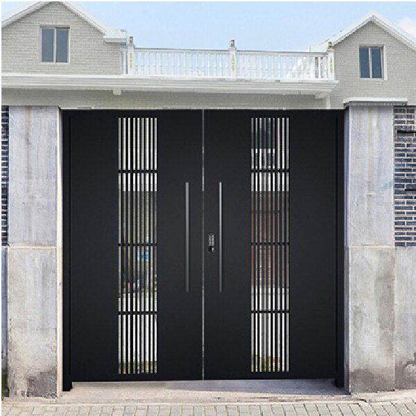 Wrought iron courtyard door Villa Gate garden door garden door modern simple single double open iron door country yard door