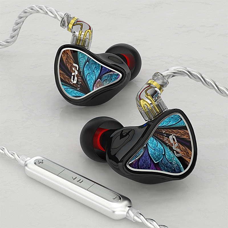 CVJ Angel Wings In-Ear Wired High-quality Ring Iron Headphones Monitoring Game Wire Control Headset Music Listening to Songs