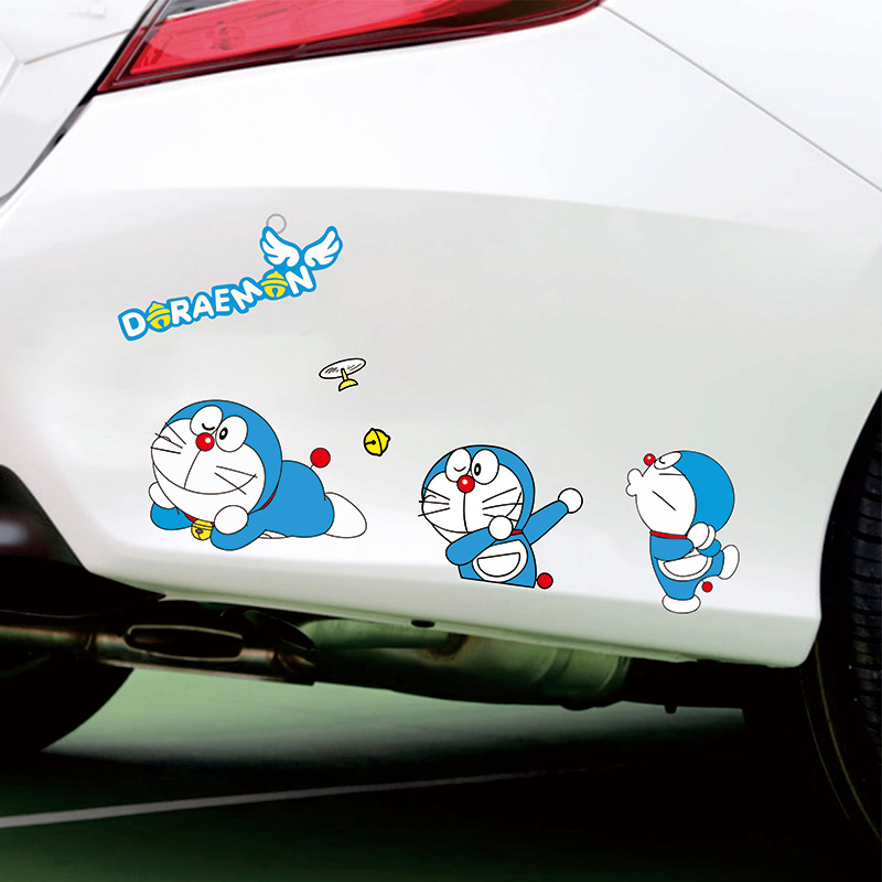 Doraemon car stickers Car stickers Scratch occlusion decals Body door electric car cover stickers Scratch stickers