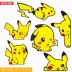 Nhãn dán xe điện Pikachu vỏ xe chống trầy xước trang trí cá tính phim hoạt hình nhãn dán thân xe gương chiếu hậu nhãn dán xe hơi logo xe hoi 