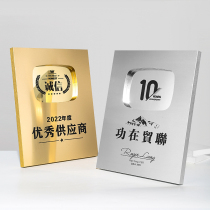 Metal Medals Customized to do upscale Atmospheric Chamber Governing Brand Agent Dealer Authorized Honorary Plaque