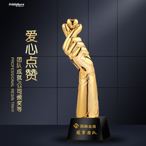 Loving Point Zanresin Trophy Custom Made Creative Crystal Lettering Team Entrepreneurs Annual Meeting