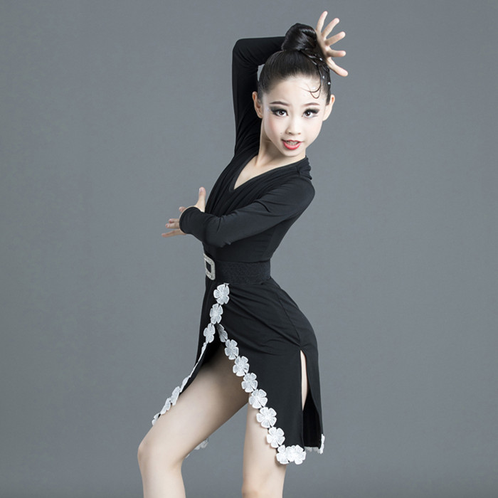 New little pediatrist Latin woman rules to serve children conjoined Latin dance performance Contest competition Standard suit Performance suit-Taobao