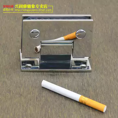 Cast 304 stainless steel bathroom clip bright light frameless door glass hinge glass clip shower room hinge 90 degree SS