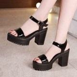 Сандалии на высоком каблуке, летняя универсальная обувь на платформе, 10см, 2023