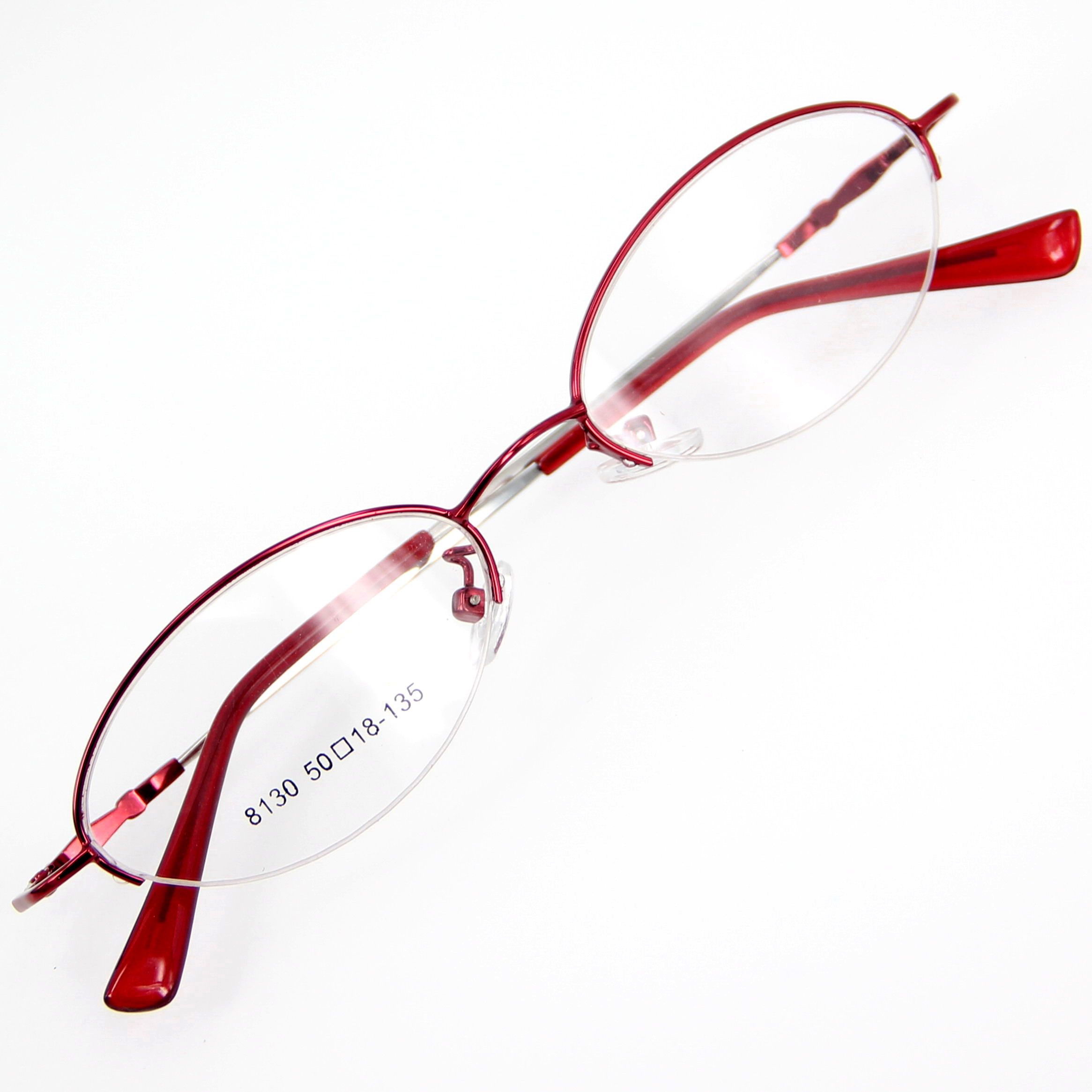 Danyang Glasses Memory Titanium Alloy Super Light Semi-Frame Myopia Spectacle Frame Woman's eye frame oval