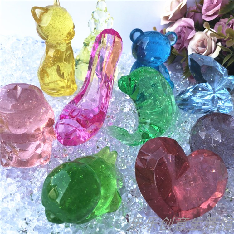 Large Number of Imitation Crystal Apple Girl Loving Peach Small Bird Cartoon Animal Toy Swing Pieces Children's Birthday Gifts 1