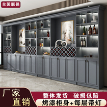 Baking Varnish Red Wine Display Cabinet Modern Minima Wine Wine Cellar Wine Cellar Custom Wine Liquor Cabinet Display Case Commercial