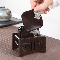 Ebony solid wood tea mat Cup mat Tea cup mat Kung Fu tea cup holder Tea holder set Japanese tea set Tea ceremony accessories set