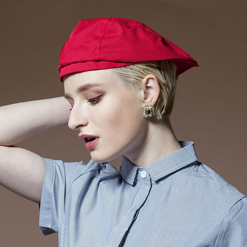 Chef hat waiter beret fast food restaurant dining kitchen chef work men and women hat cap Korean