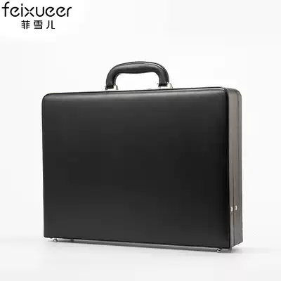 Ficher business portable Password box briefcase retro portable bag high-end cash box file box computer box