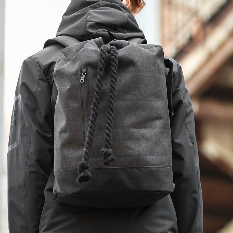 2021 new fitness backpack men drawstring backpack travel bundle pocket canvas travel bucket bag basketball bag