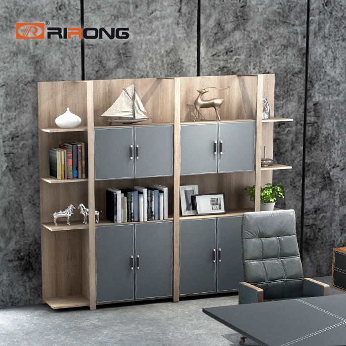 Day Glory Office Furniture Industrial Wind Sticking Leather Bookcase Storage Room Information Dossier Cabinet Modern Furniture Composition Bookshelves
