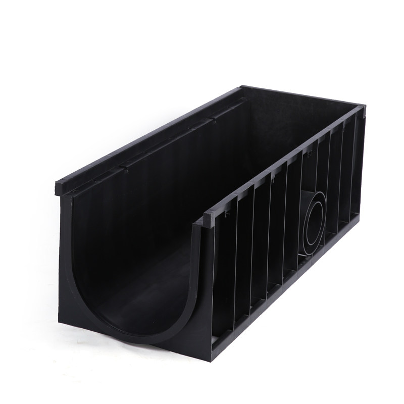 Plastic linear drainage ditch finished groove U-shaped water slide stainless steel gap cover sewer ditch cover