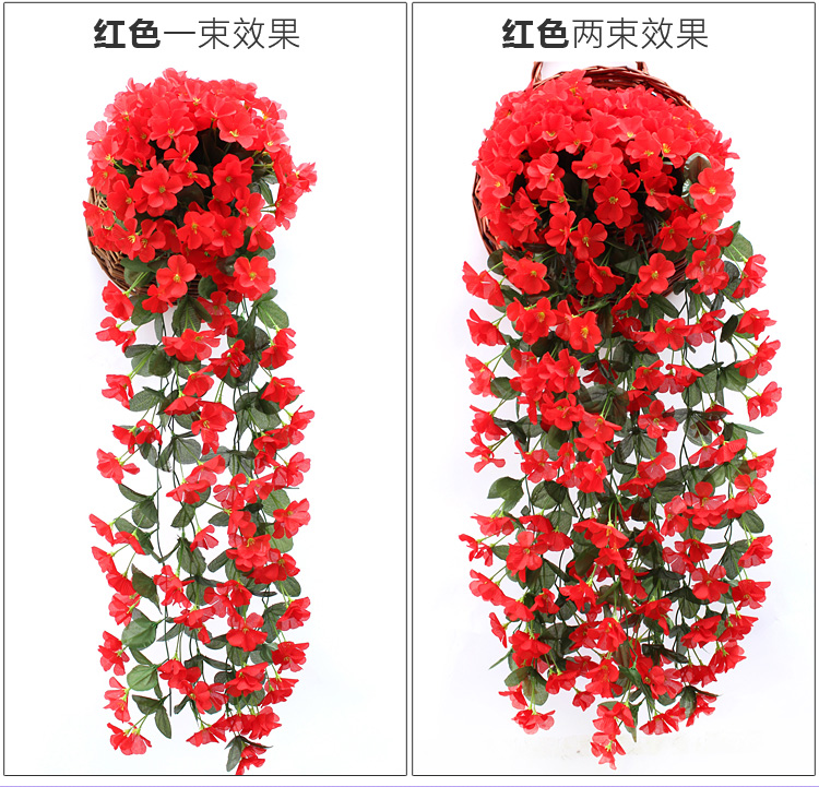 Mô phỏng Violet Tường treo Lan lớn Hoa cẩm tú cầu Hoa nhân tạo Hoa nhựa Hoa Hoa Ban công Mây Mây Trang trí tiệc cưới - Hoa nhân tạo / Cây / Trái cây hoa giấy giả