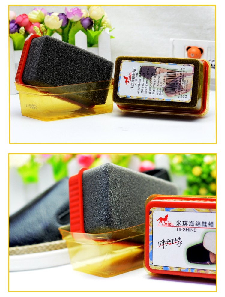 Authentic Mickey Sponge là giày sáng màu sáp một mặt quần áo chăm sóc quần áo đại lý đánh bóng giày không màu là sáp giày sáng - Nội thất / Chăm sóc da 	xi đánh giày loại tốt