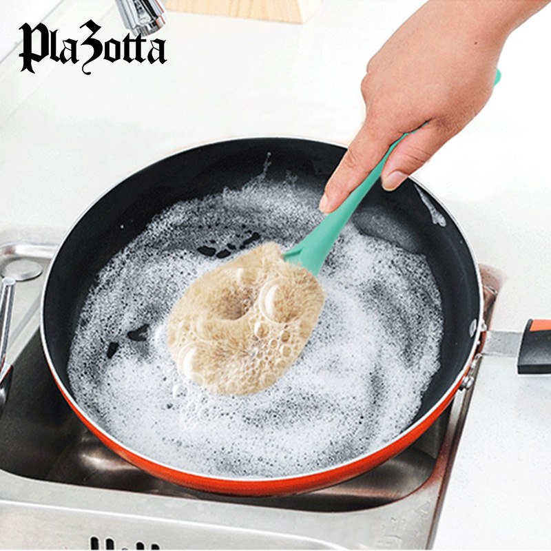 German plazotta brown pot brush kitchen with brush non-stick oil washing pot brush washing dish cleaning kitchen long handle brush pot brush