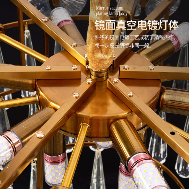 Designer Exhibition Hall Duplex Building Light Luxury Crystal Chandelier Living Room Lamp Simple Post-Modern Bedroom Lamp Restaurant Lamps