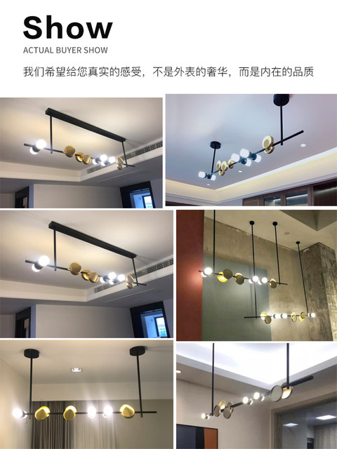 Scandinavian Post-Modern Chandelier Long Led Restaurant Lamp Accessible Luxury Art Model Room House Bar Designer Lamps