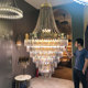 Large Chandelier for Duplex Building, Crystal Lobby, Spiral Staircase, Light Luxury Hotel Lobby, Project Villa, Living Room, Hollow Chandelier