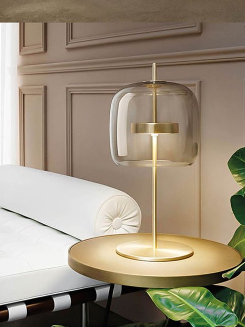 Scandinavian Post-Modern Creative Glass Led Living Room Table Lamp Art Bedside Bedroom Designer Model Room Lamps