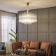 Post-Modern Round Crystal Chandelier for Living Room, Bedroom, Study, Clothing Store, Light Luxury, Simple, Creative and Personalized Dining Room Lamp